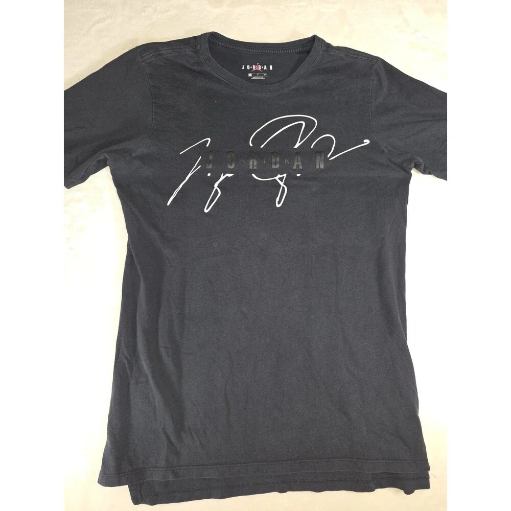 Nike Air Jordan Michael Jordan Signature Graphic T-Shirt Black Mens Size Small S